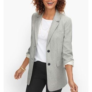 Talbots gray wool blend blazer 16
